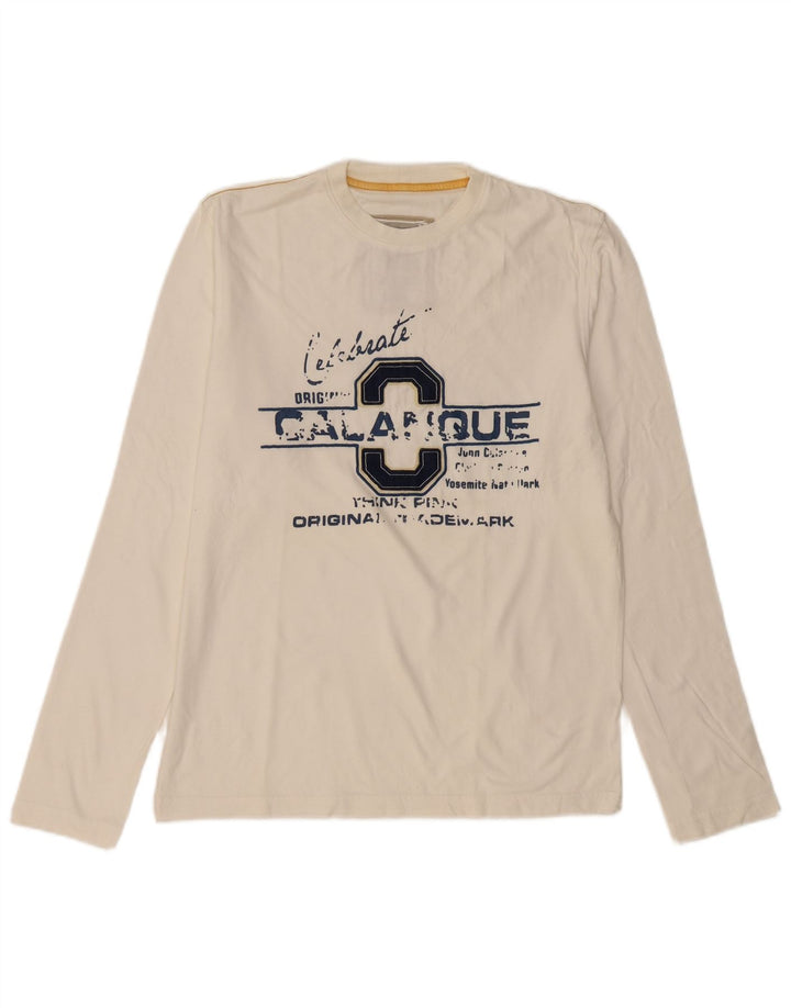 THINK PINK Muška majica dugih rukava s grafikama XL od bijelog pamuka