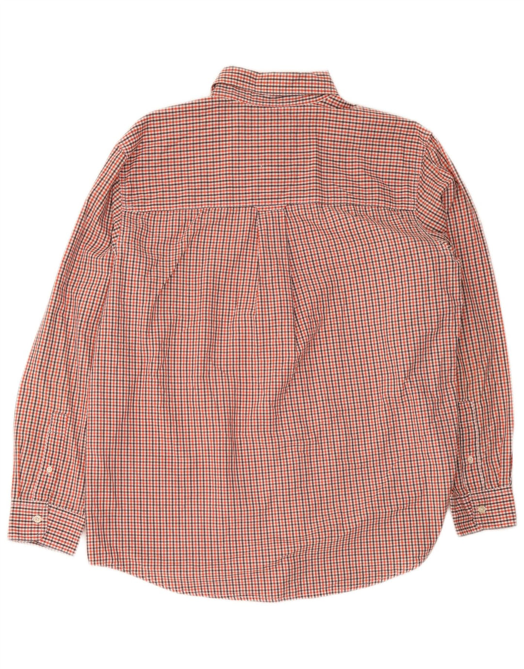 Chaps Mens Easy Care Shirt Large Red Gingham Pamuk