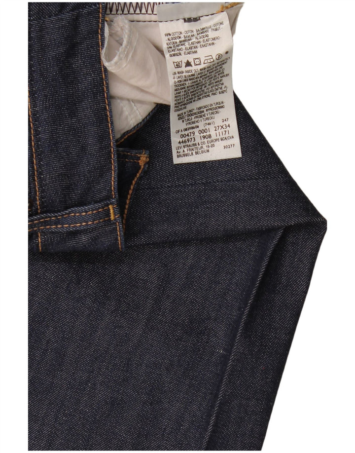 Levi's Ženske 479 Booty lepršave traperice W27 L34 tamnoplavi pamuk