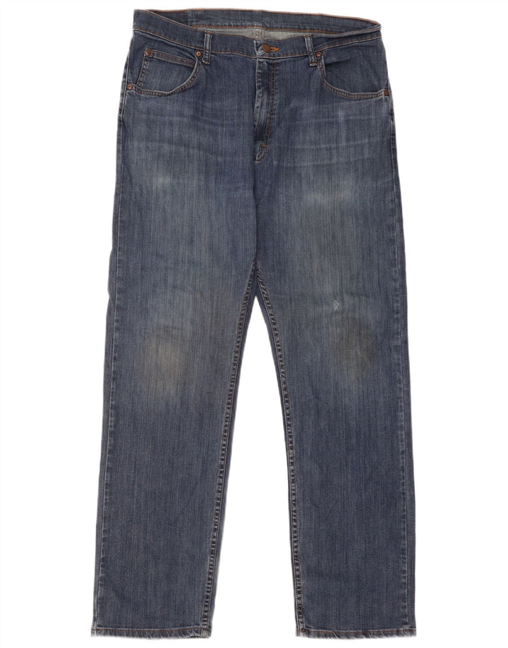 Wrangler muške ravne traperice W36 L32 plavi pamuk
