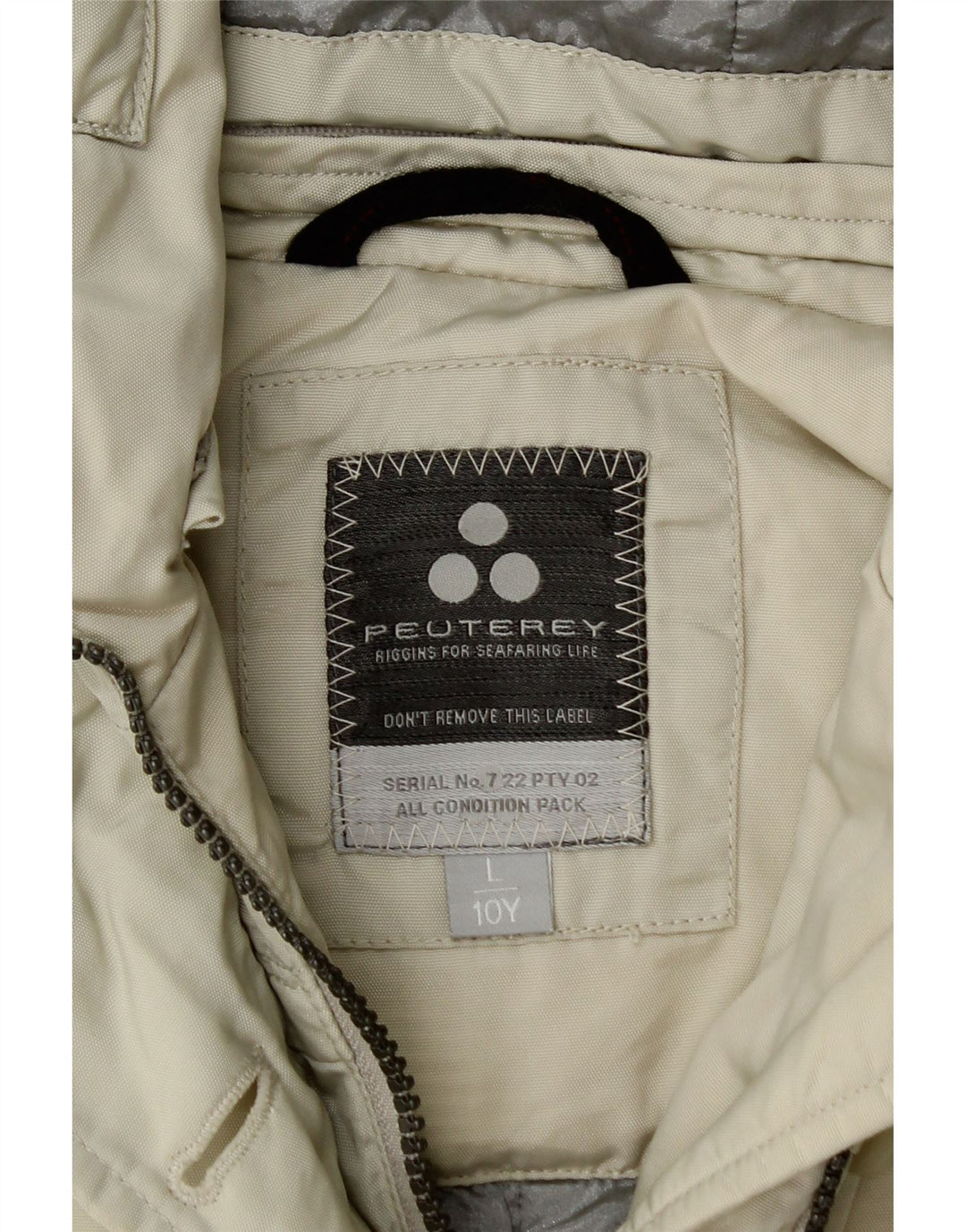 PEUTEREY Korisna jakna s kapuljačom za djevojčice 9-10 godina, velika sivobijela poliamidna