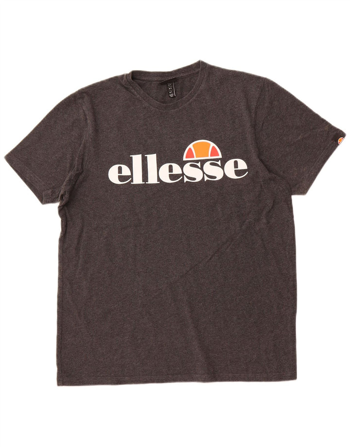 ELLESSE Ženska grafička grafička majica kratkih rukava UK 14 Large Gray Cotton
