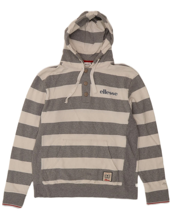 Ellesse Ženska majica s kapuljačom na dugmad UK 20 2XL Pamuk na sive pruge