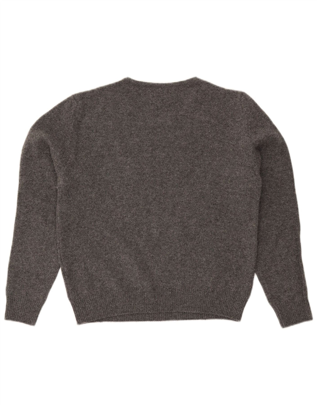 VINTAGE ženski džemper s okruglim izrezom UK 14 Srednje siva Argyle/Diamond