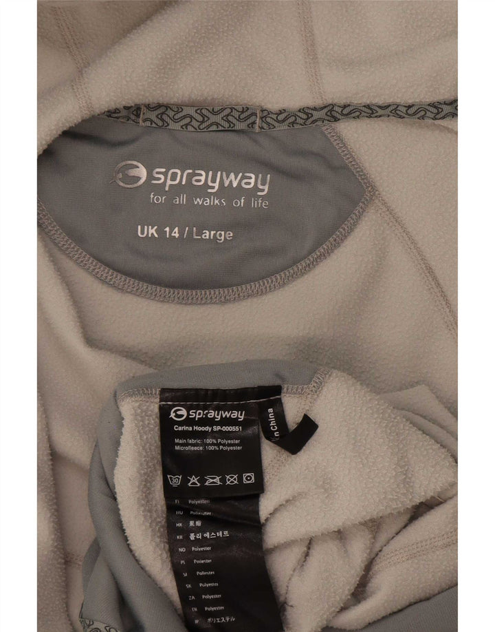 Sprayway ženska jakna od flisa s kapuljačom UK 14 Veliki bijeli poliester