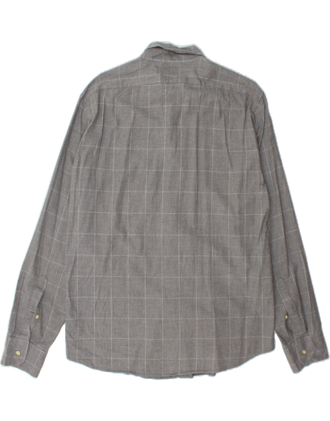 J. CREW Mens Slim Shirt Large Grey Check Vintage J. Crew and Second-Hand J. Crew from Messina Hembry 
