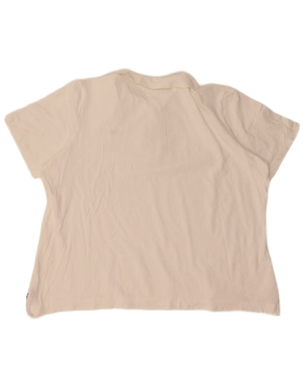 TOMMY HILFIGER Ženska polo majica standardnog kroja UK 20 2XL Bijela