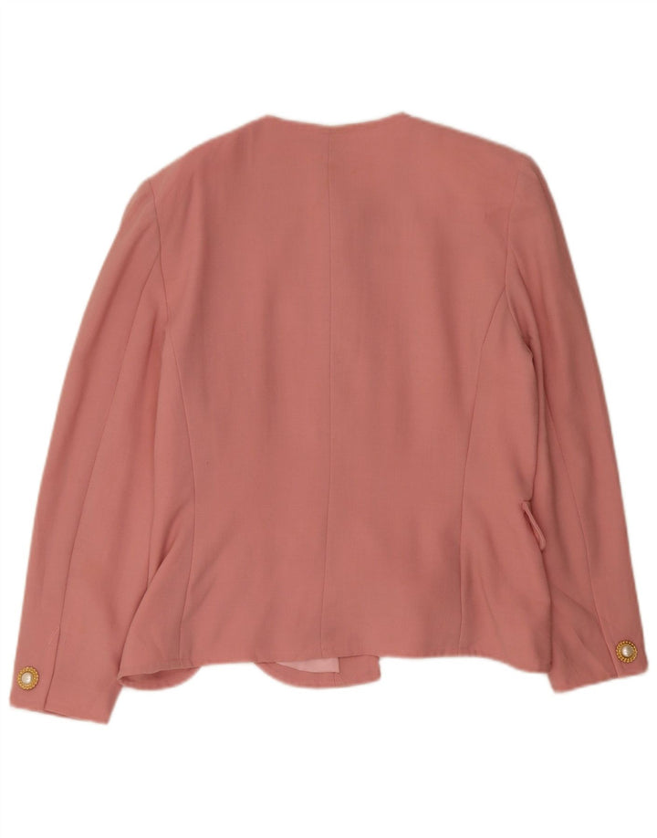 Luisa Spagnoli Ženska jakna s 4 gumba IT 46 Large Pink Wool