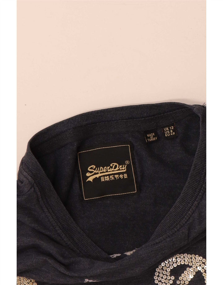 Superdry ženska majica kratkih rukava s grafičkim motivima UK 12 srednje siva