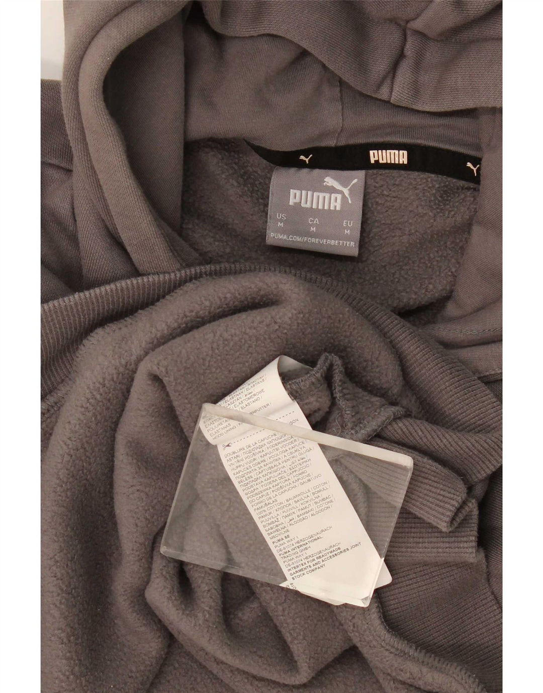 Puma muška majica s kapuljačom srednje sive boje