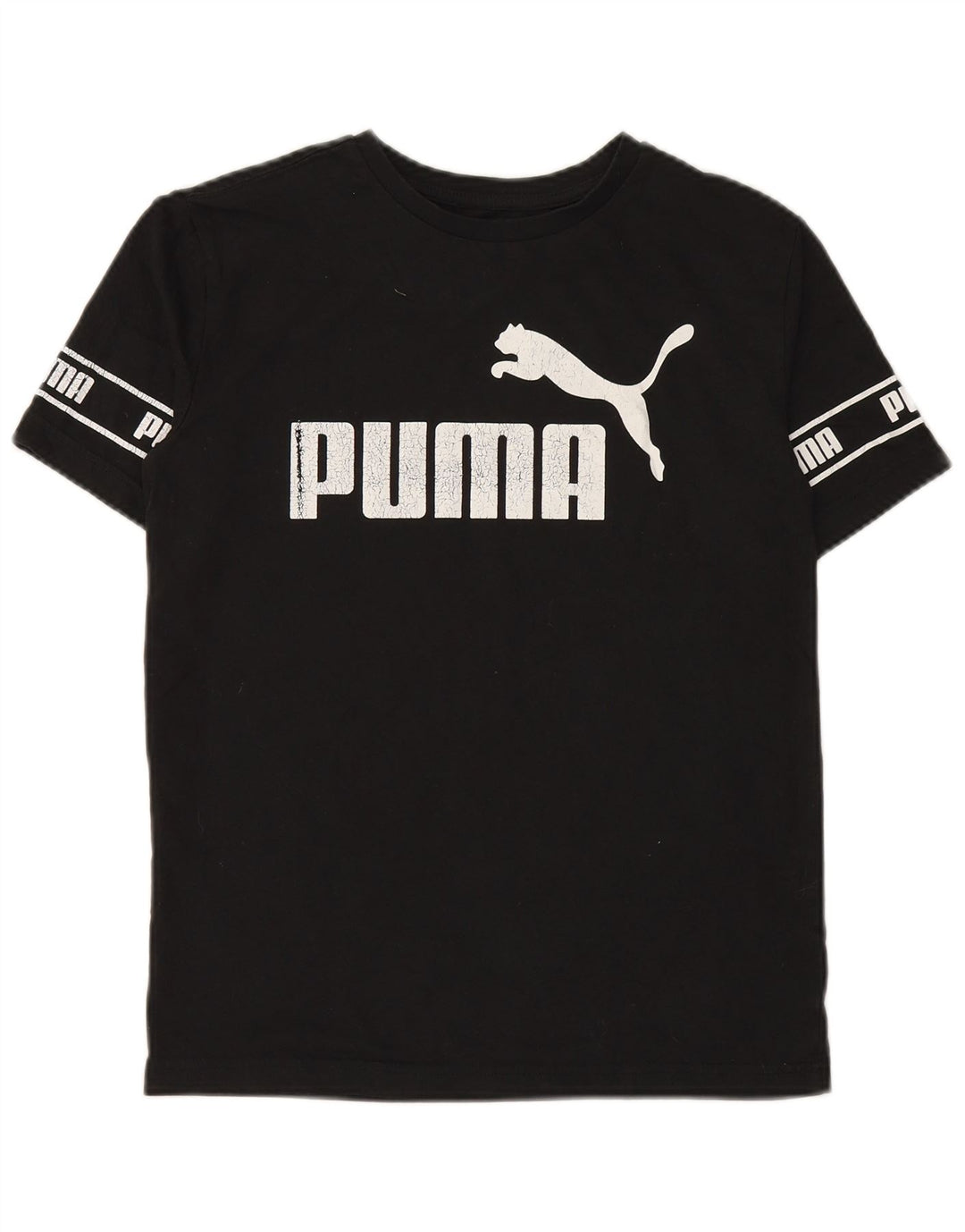 PUMA Boys Graphic T-Shirt Top 13-14 Years Large Crni Pamuk