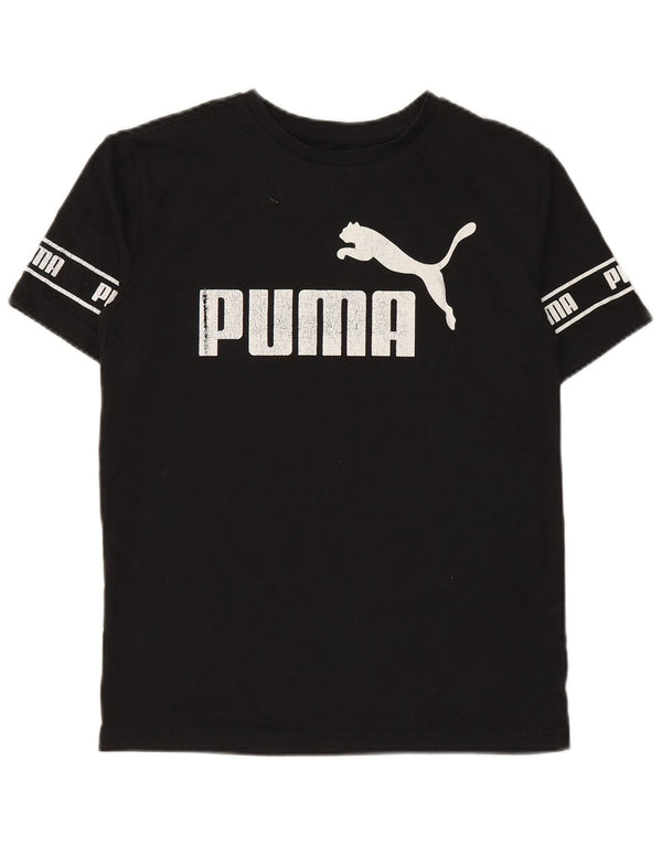 PUMA Boys Graphic T-Shirt Top 13-14 Years Large Crni Pamuk