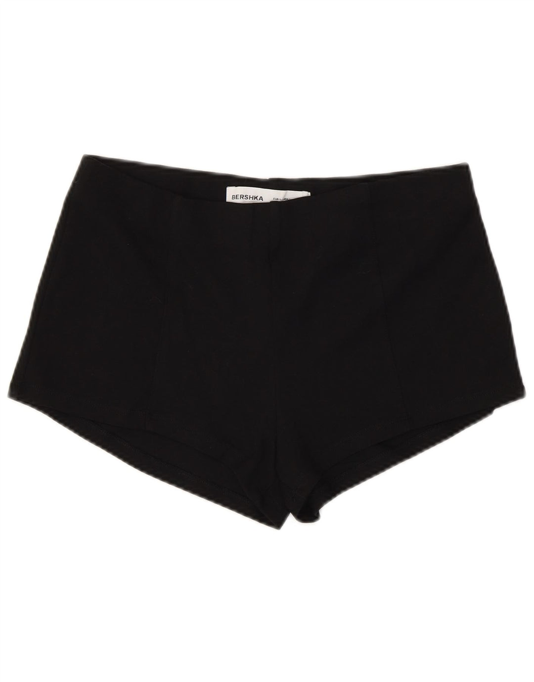 Bershka Ženske vruće hlačice Large W32 crna viskoza