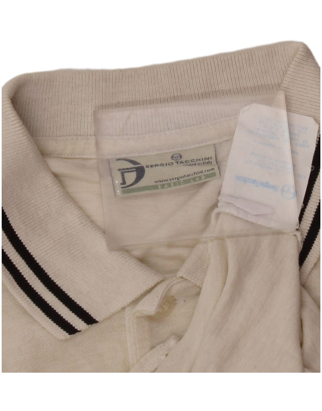SERGIO TACCHINI Velika muška polo majica od sivobijelog pamuka