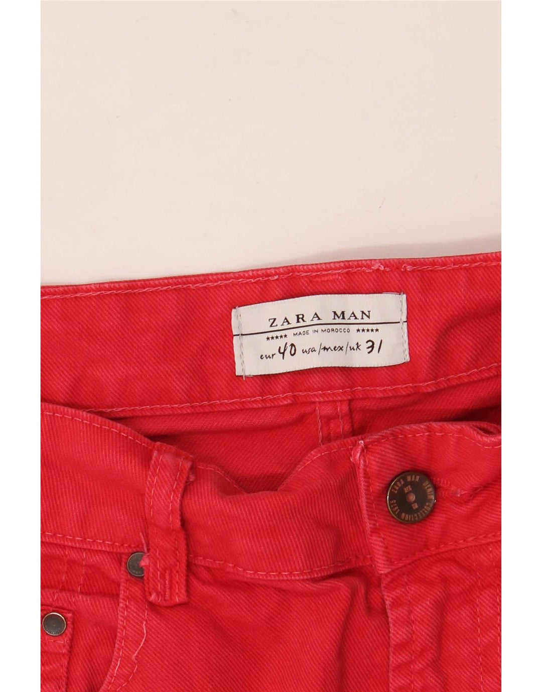 Zara muške traper kratke hlače EU 40 srednje W31 crvene