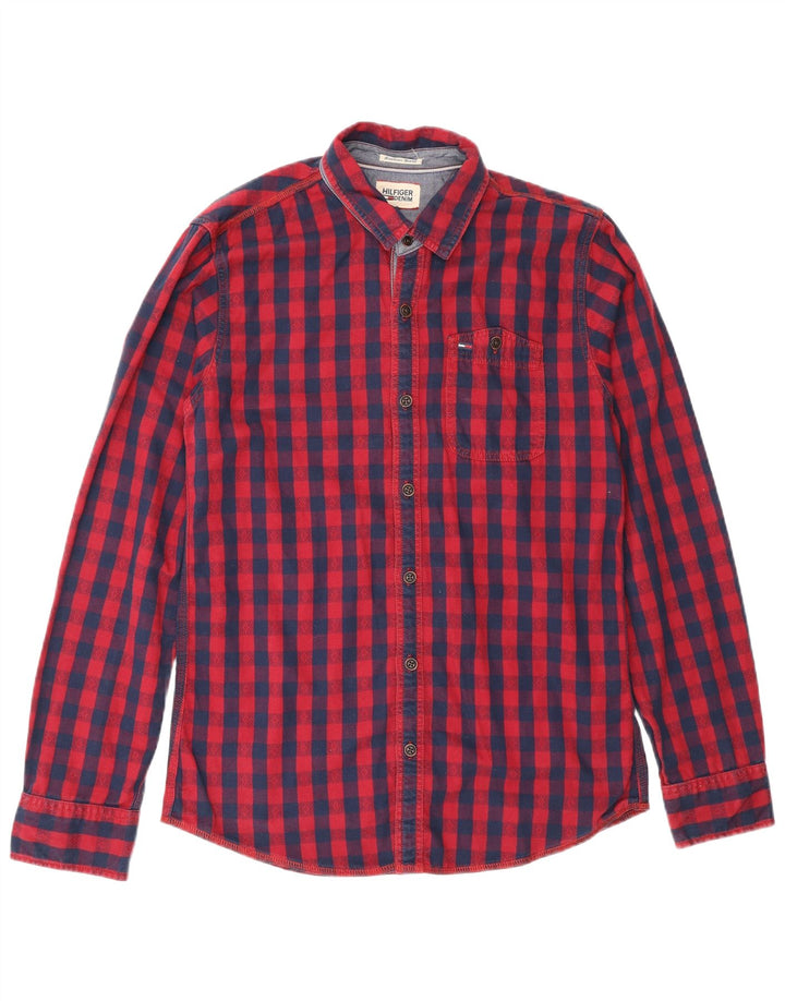 Tommy Hilfiger muška majica standardnog kroja, mali crveni karirani pamuk