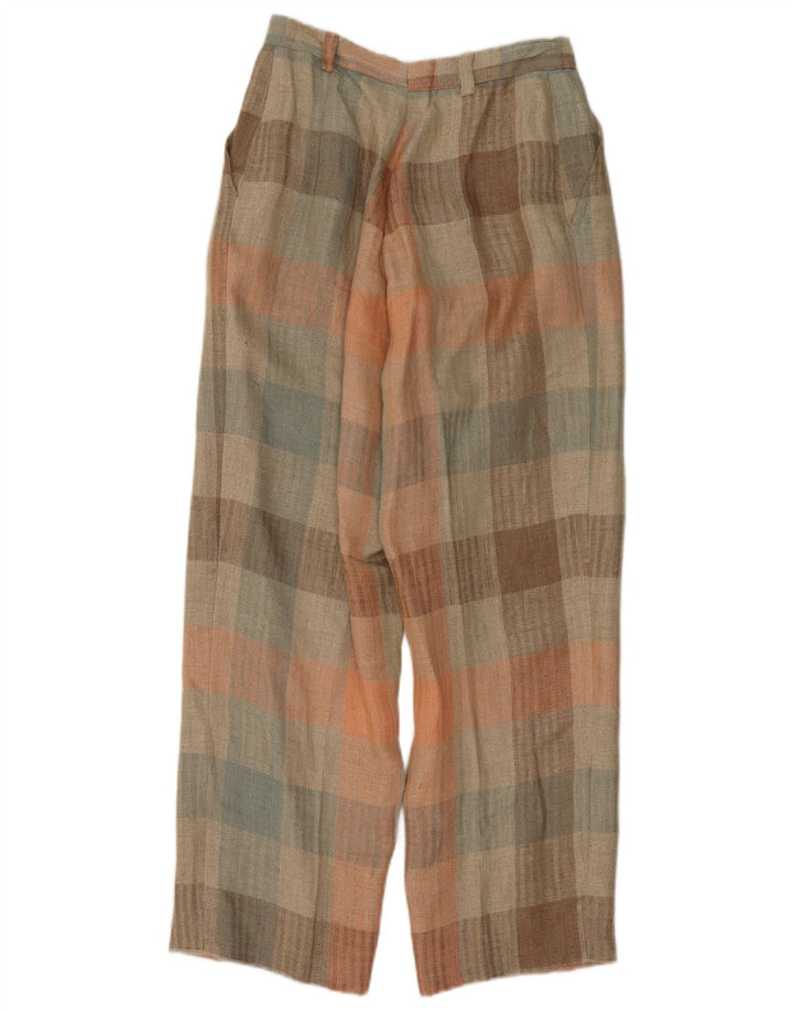 Vintage ženske chino hlače s klinovima W26 L26 Višebojni gingham