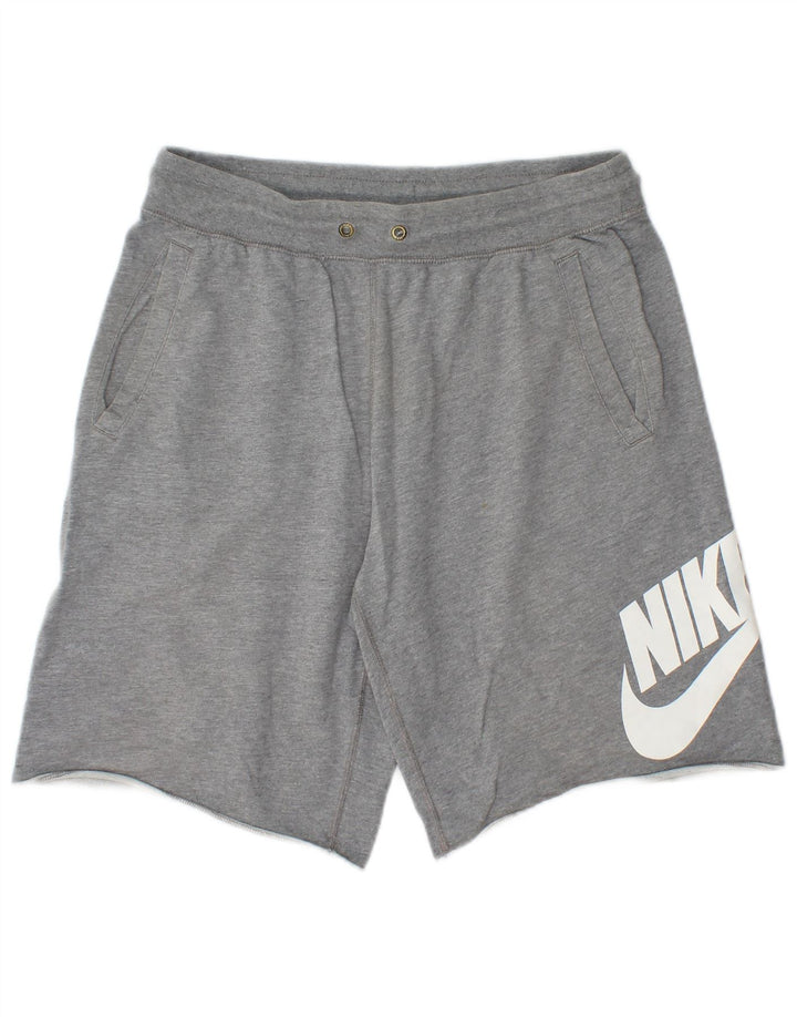 Nike muške grafičke sportske kratke hlače srednje sive boje od pamuka