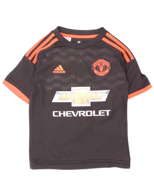 Majica kratkih rukava Adidas Boys Manchester United Graphic T-Shirt 7-8 Years Black Poliester