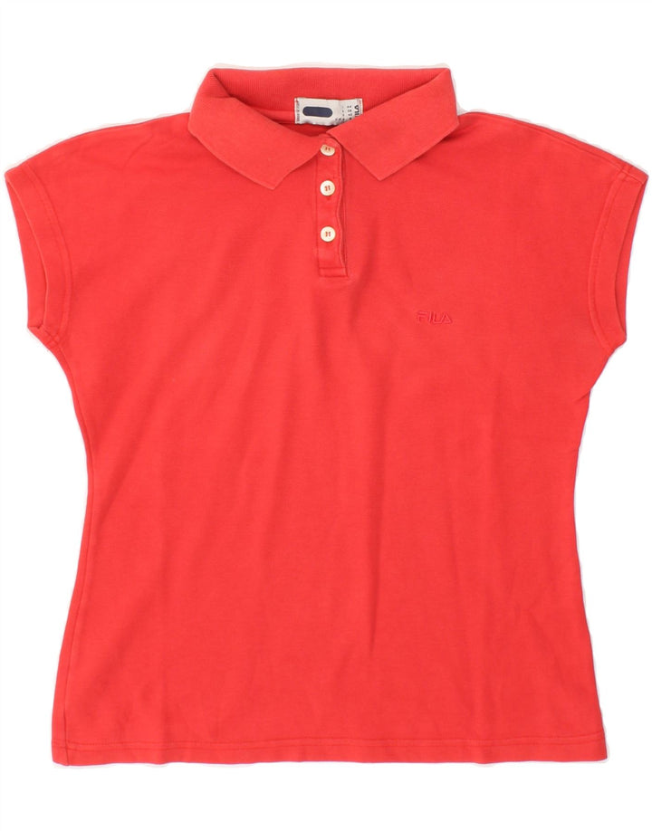 FILA Womens Sleeveless Polo Shirt IT 44 Medium Red Vintage Fila and Second-Hand Fila from Messina Hembry 