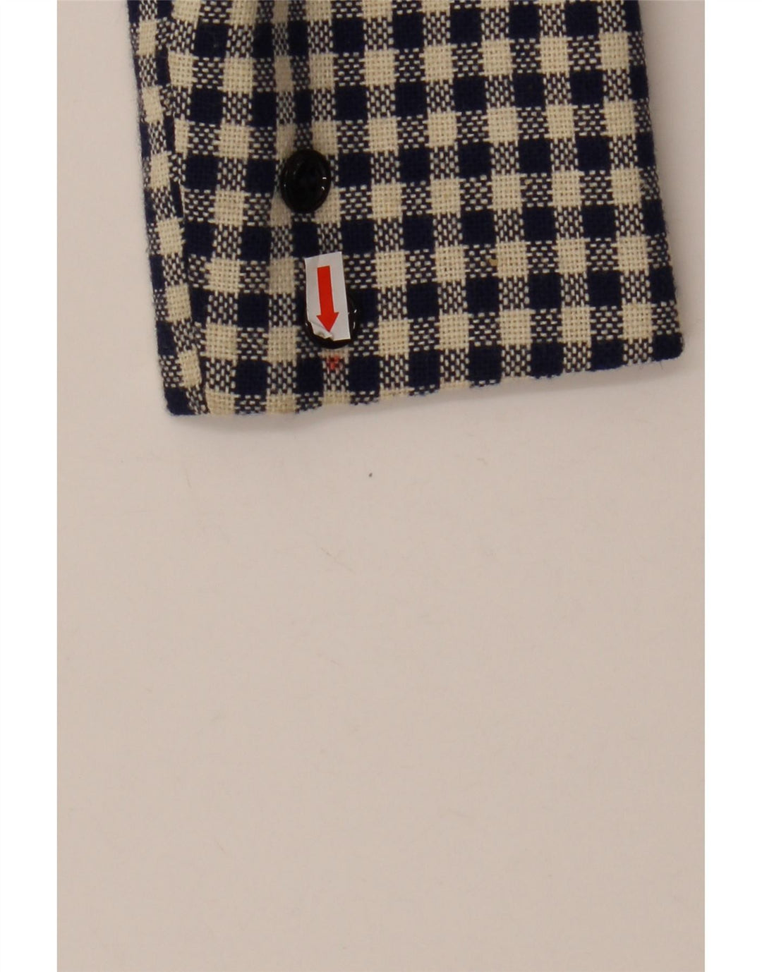 VINTAGE ženski sako s 3 gumba UK 10 Mali tamnoplavi gingham