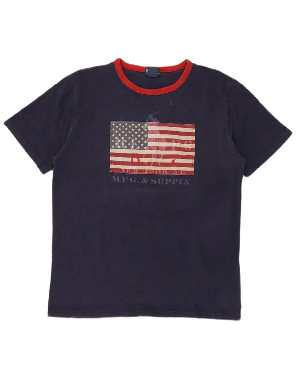 Polo Ralph Lauren majica kratkih rukava za dječake s motivima 15-16 godina XL tamnoplavi pamuk