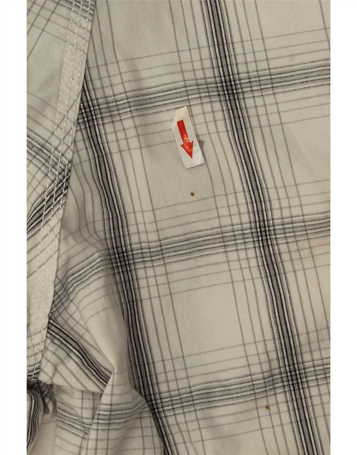 Lee Mens Dungarees Cargo kratke hlače W38 XL bijeli karirani pamuk