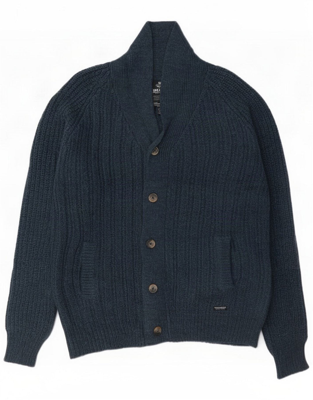 Threadbare muški kardigan pulover Large Navy Blue Acrylic