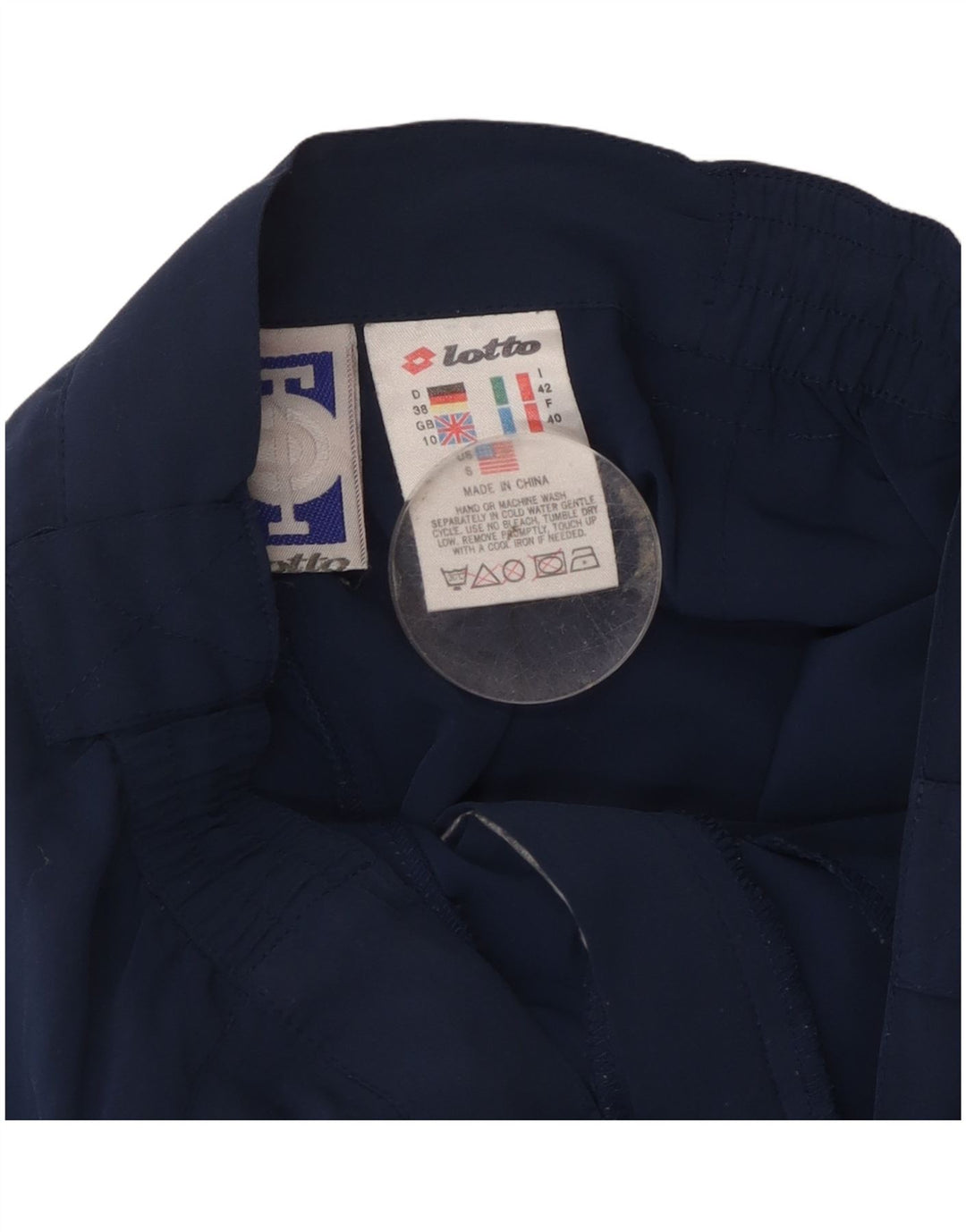 LOTTO ženske ležerne kratke hlače s štipaljkama UK 10 male W26 tamnoplavi poliester