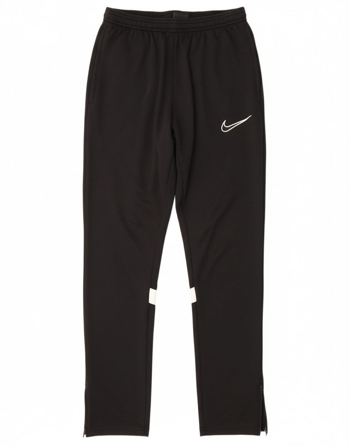 NIKE Womens Tracksuit Trousers UK 10 Small  Black Colourblock Polyester