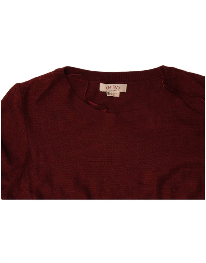 FAT FACE Ženska džemper haljina 3/4 rukava UK 12 Srednje kestenjasta akrilna