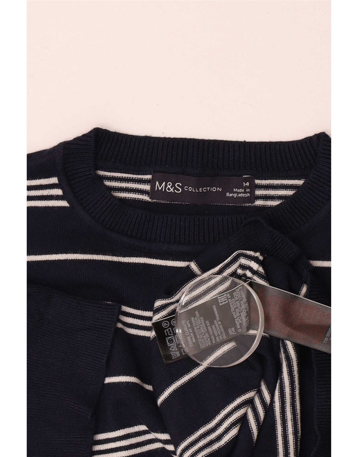 Marks & Spencer ženski džemper s okruglim izrezom UK 14 Srednje tamnoplava