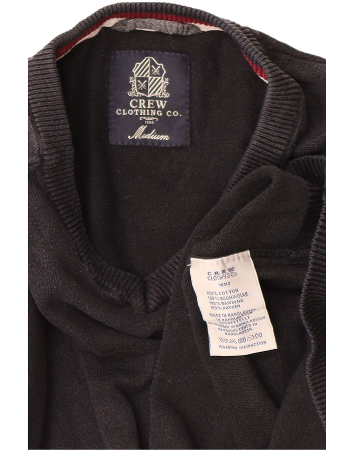 CREW ODJEĆA Muški džemper s V-izrezom Srednji crni pamuk