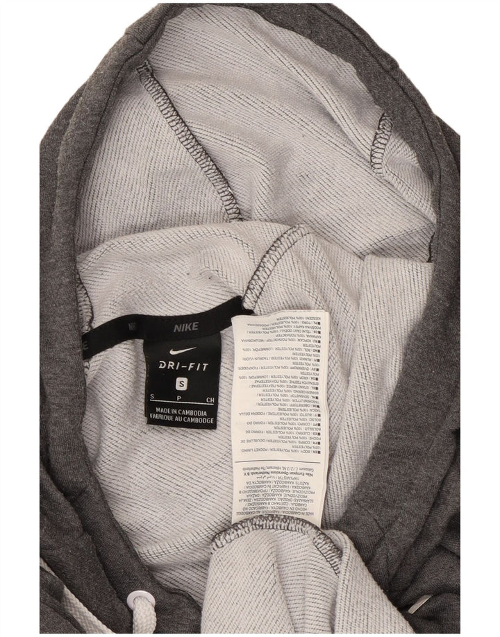 Nike Dri Fit Graphic majica s kapuljačom Mali sivi poliester