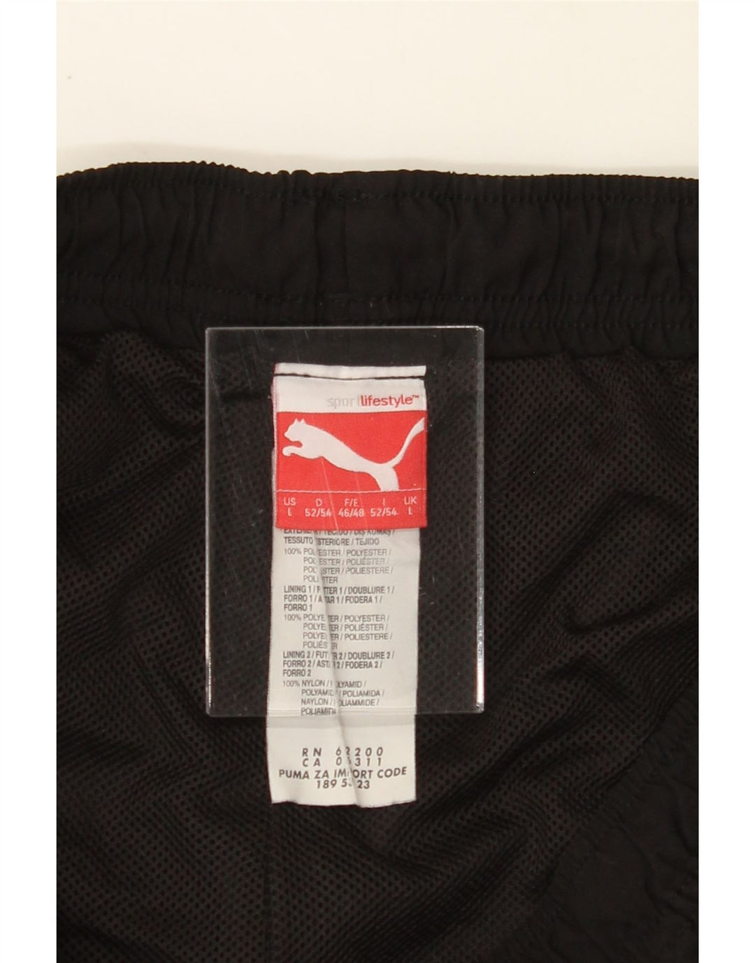 PUMA Mens Tracksuit Trousers Large Black Polyester Vintage Puma and Second-Hand Puma from Messina Hembry 