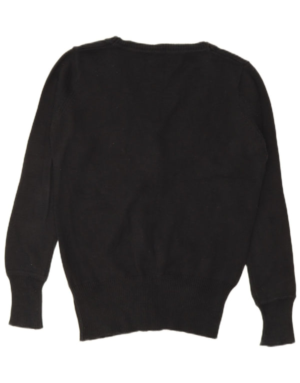 Zara ženski kardigan pulover UK 16 Veliki crni pamuk