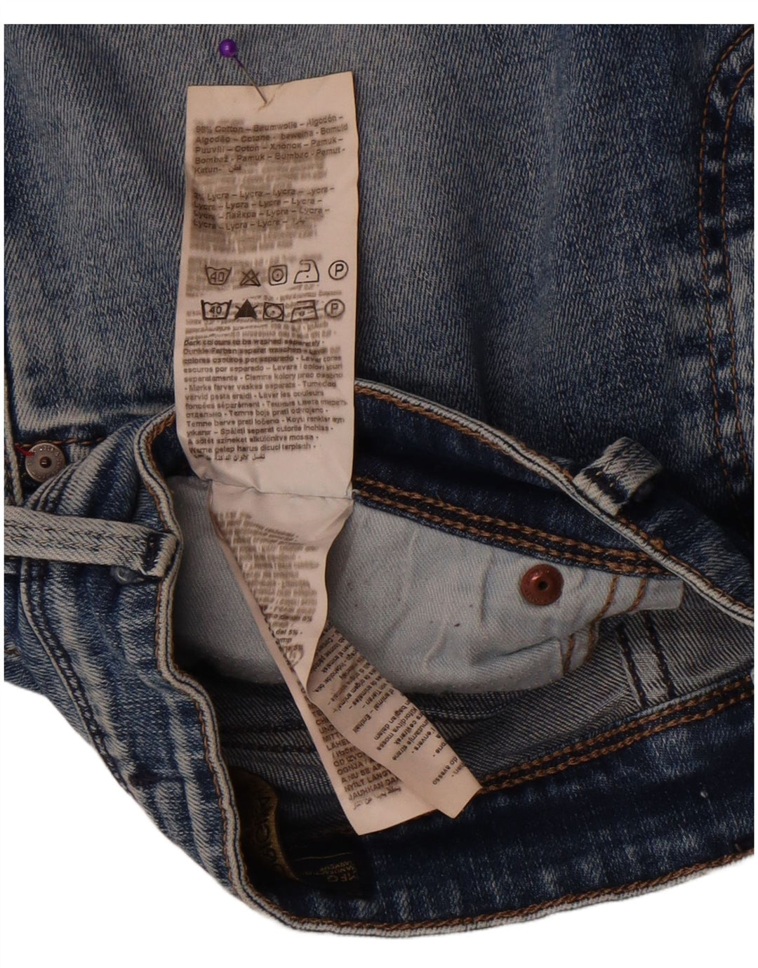 Muške uske traperice Jack & Jones W34 L30 plavi pamuk