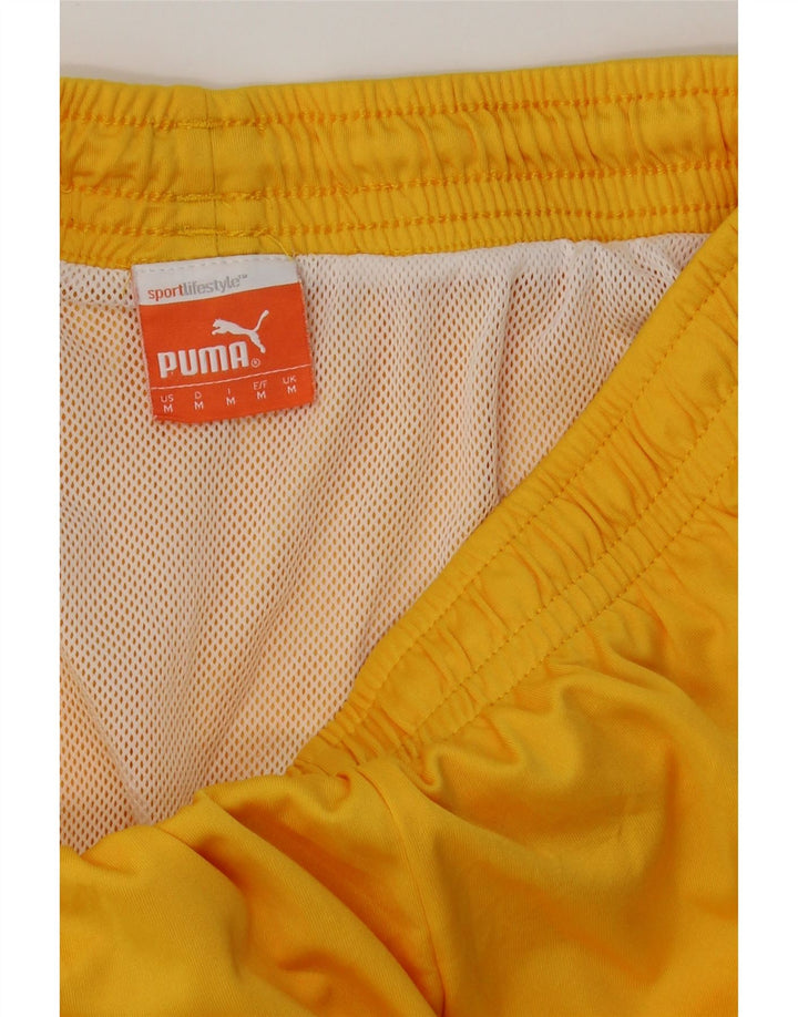PUMA Mens Graphic Sport Shorts Medium Yellow Vintage Puma and Second-Hand Puma from Messina Hembry 