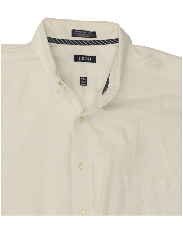 IZOD Mens Regular Fit Shirt Size 15 1/2 Large White Vintage Izod and Second-Hand Izod from Messina Hembry 