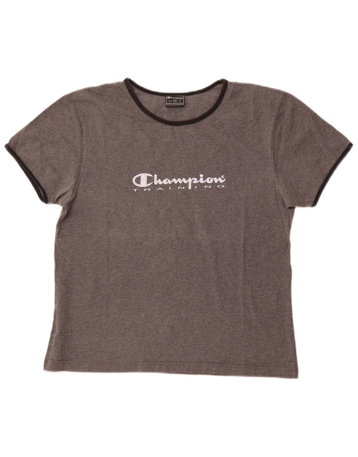 CHAMPION Ženska majica kratkih rukava s grafičkim motivima UK 18 XL, sivi pamuk