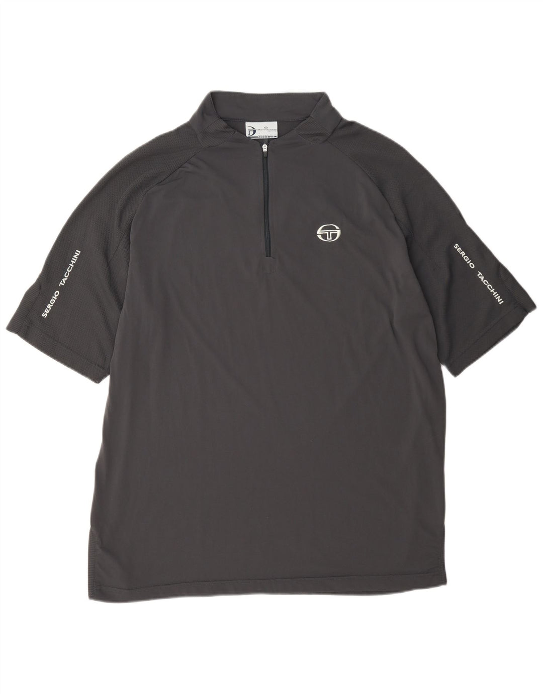 Sergio Tacchini muška majica kratkih rukava s patentnim izrezom XL siva