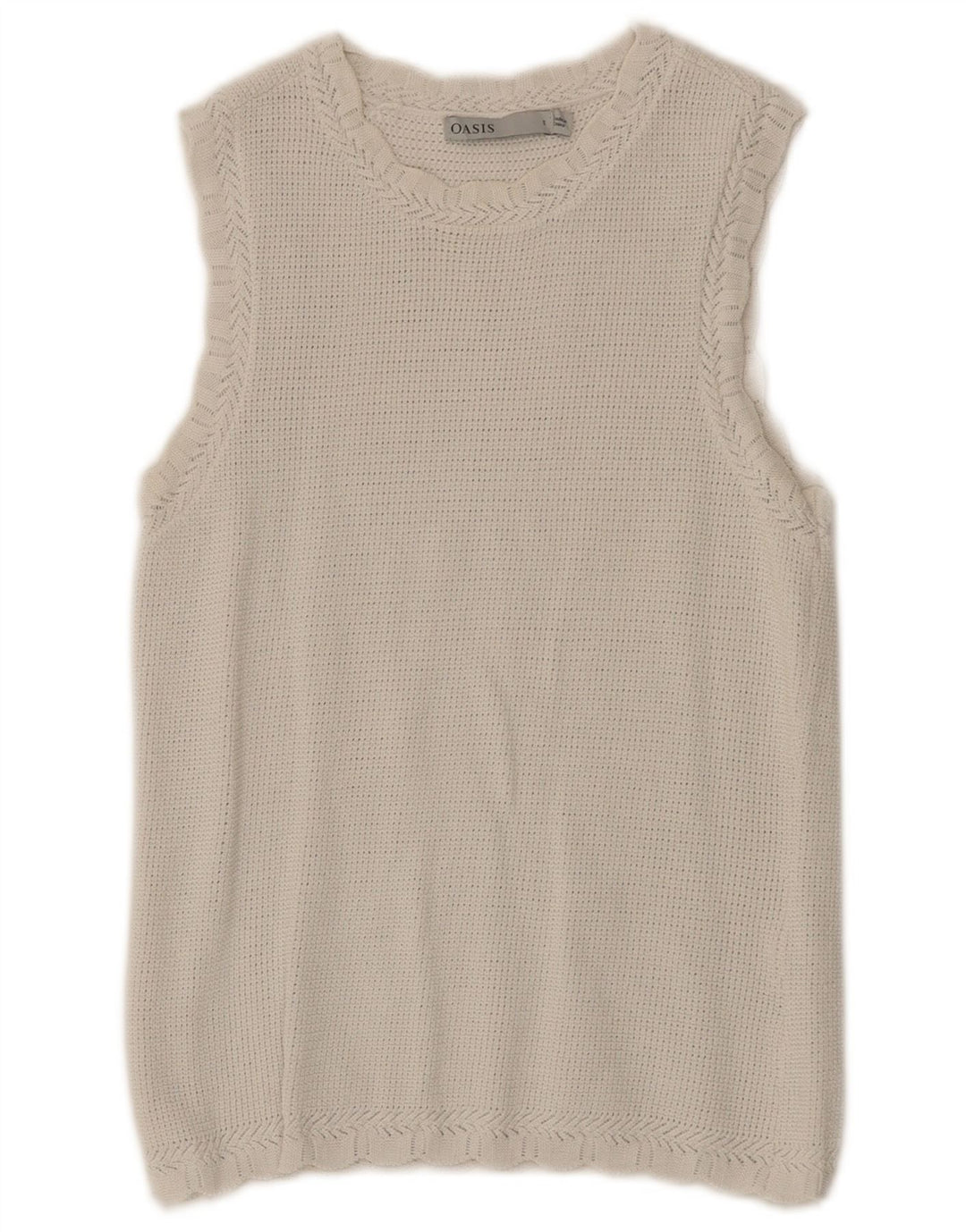 Oasis ženski pleteni prsluk UK 8 Small White