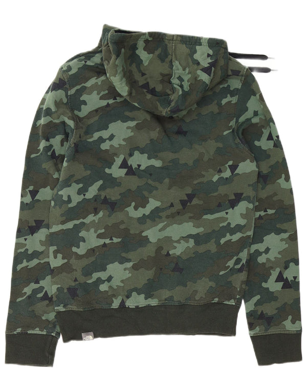 The North Face muška majica s kapuljačom XS zeleni kamuflažni pamuk