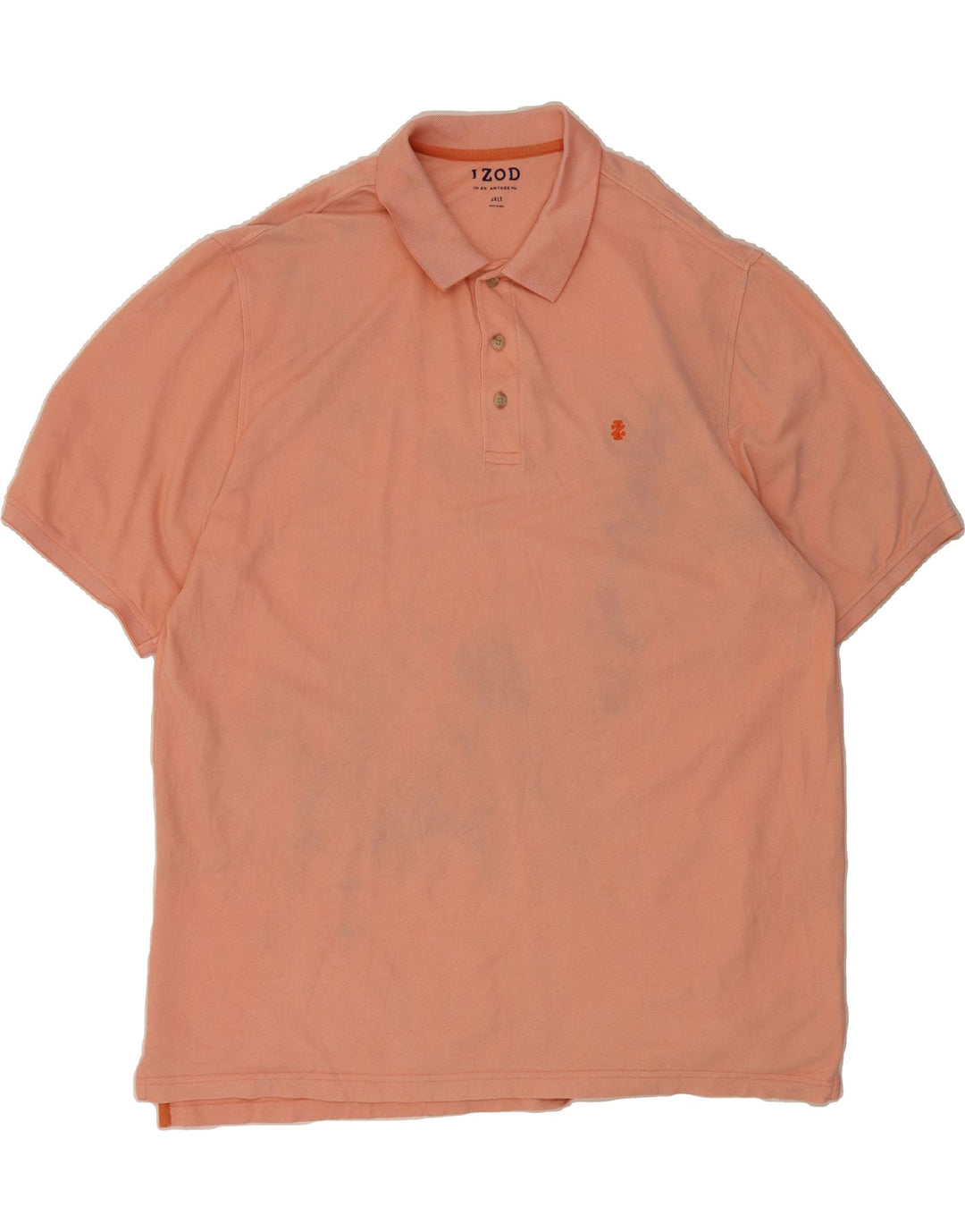 IZOD Mens Polo Shirt 2XL Orange Cotton Vintage Izod and Second-Hand Izod from Messina Hembry 