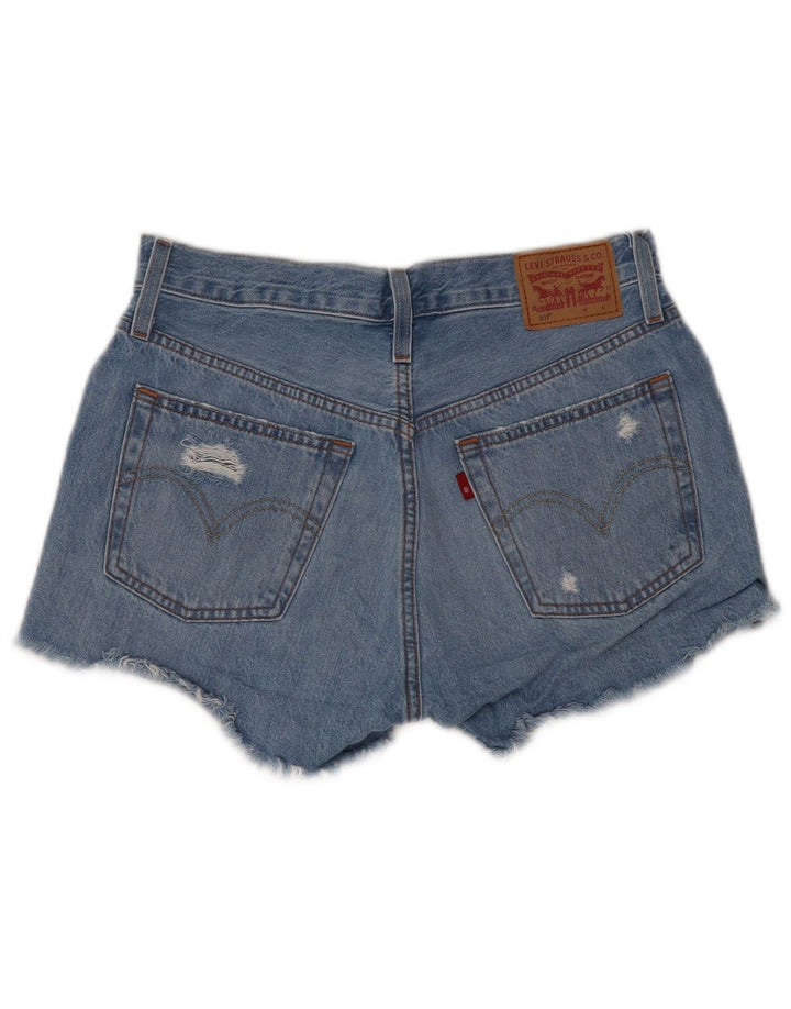 LEVI'S Ženske 501 kratke traper kratke hlače W27, mali plavi pamuk
