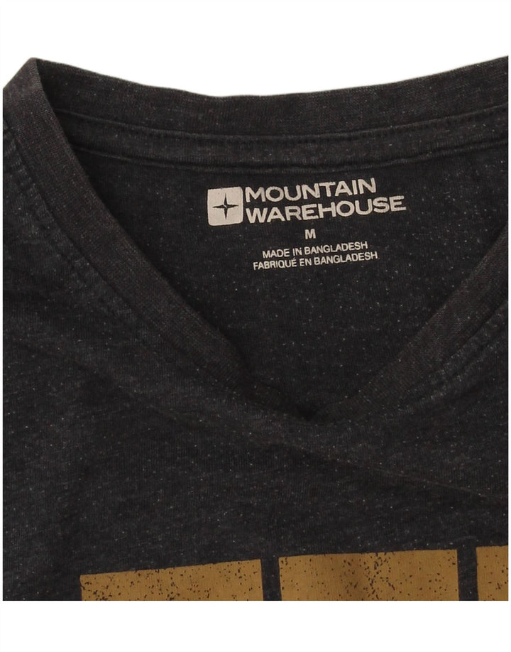 Mountain Warehouse Muška majica kratkih rukava srednje veličine, crni pamuk