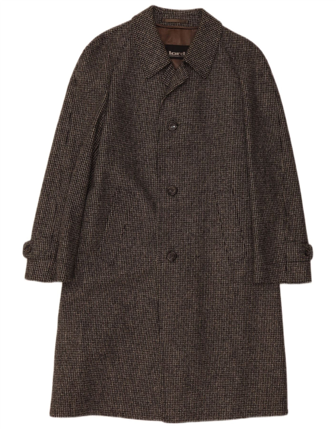 LORD Muški kaput IT 50 Large Grey Houndstooth Nova vuna