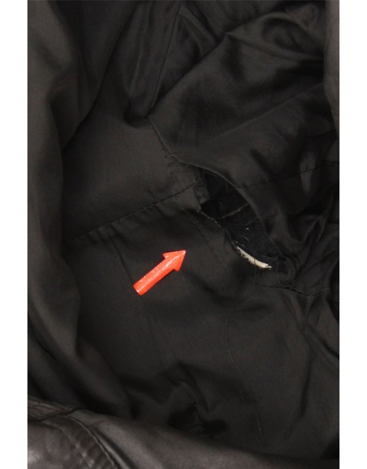 Vintage muška kožna jakna UK 38 srednje crna koža