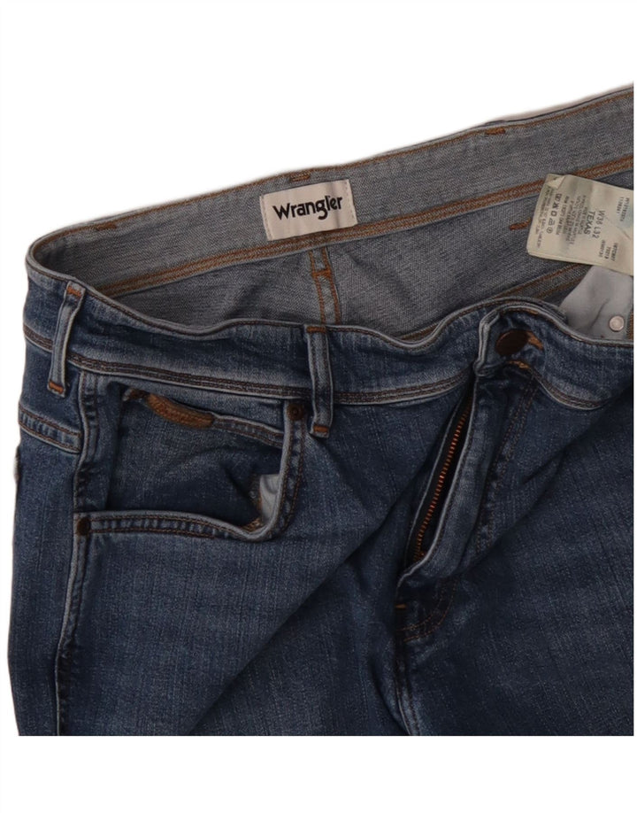 WRANGLER Muške Texas Straight Jeans W36 L32 Plavi pamuk