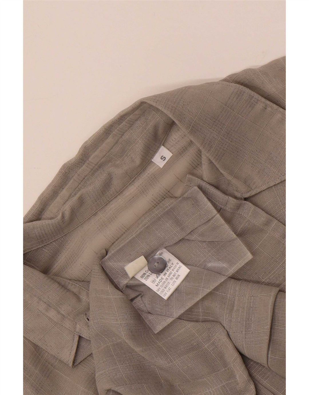 Vintage ženska košulja UK 10 mali sivi karirani pamuk